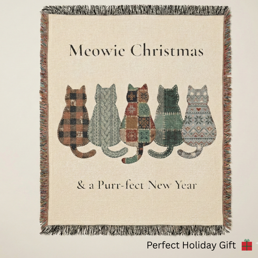 Cozy Christmas Cat Throw Blanket – Warm, Soft & Perfect for Gifting